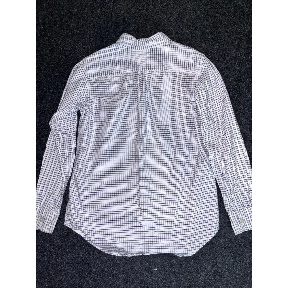 Ralph Lauren Boys Blue Black Check Long Sleeve‎ Button Down Size Medium 12
